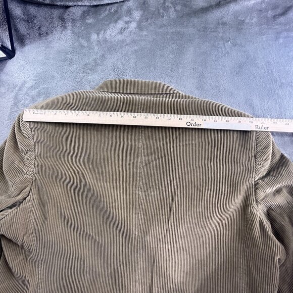 Stafford Corduroy Blazer Jacket Mens Size 44S Tan Beige 2 Button Sport Coat VTG - Picture 11 of 14